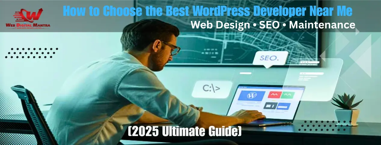Local WordPress developer near me working on SEO-optimized website design